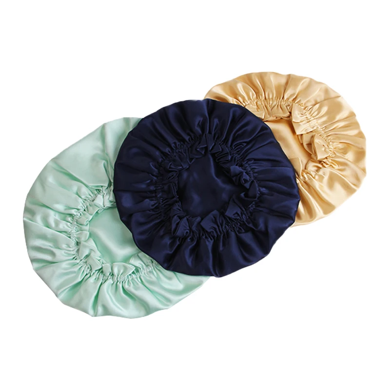 Nature Hair And Skin Care Hair Cover Double Layer Reversible Soft And Comfortable Pure Silk Bonnet