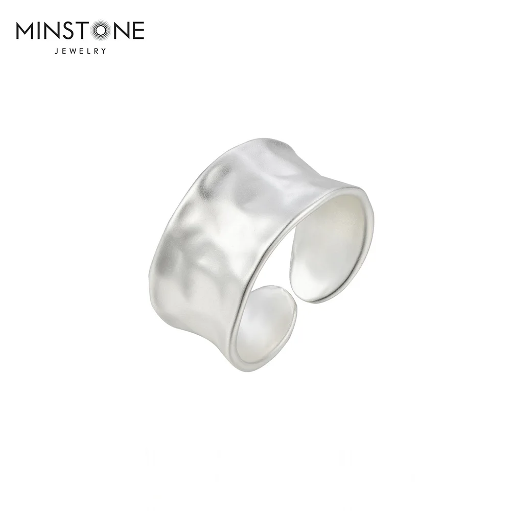 2022 new high quality brass matte silver plated trendy gold rings hiphop open rings for women
