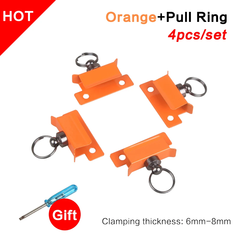 3DSWAY 4pcs Glass Hotbed Platform Retainer 3D Printer Parts Heated Bed Build Plate Fixation Fix Clamp Clip Ender 3