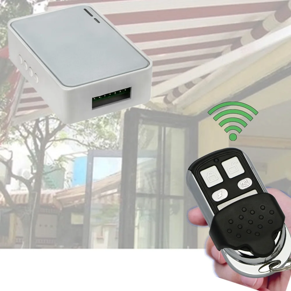 Scroll door tubular motor controller learning code winding gate wireless remote control of continental shutter