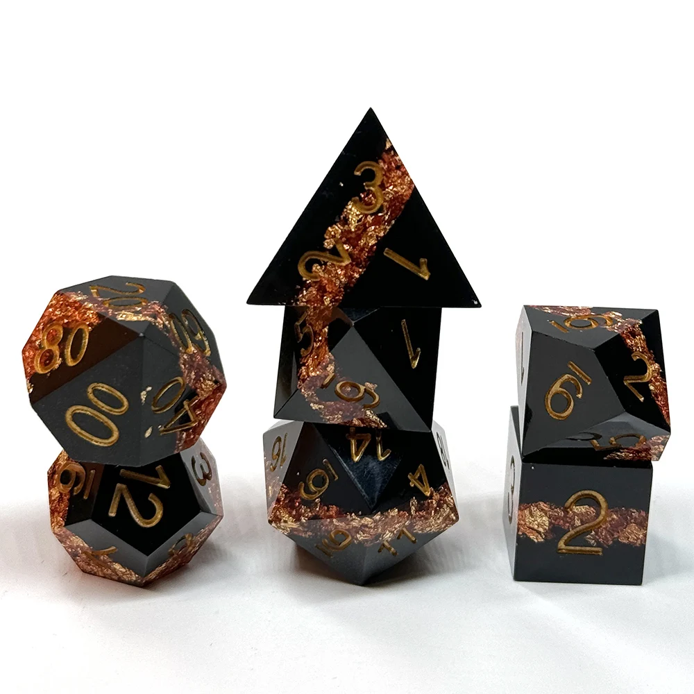 Прозрачный в наличии многогранный Trpg цветной Dnd 7 шт. наборе желе прозрачный пользовательский 20-сторонний пластиковый игровой кости