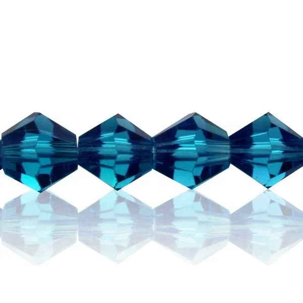 flat round lampwork glass Bicone Beads