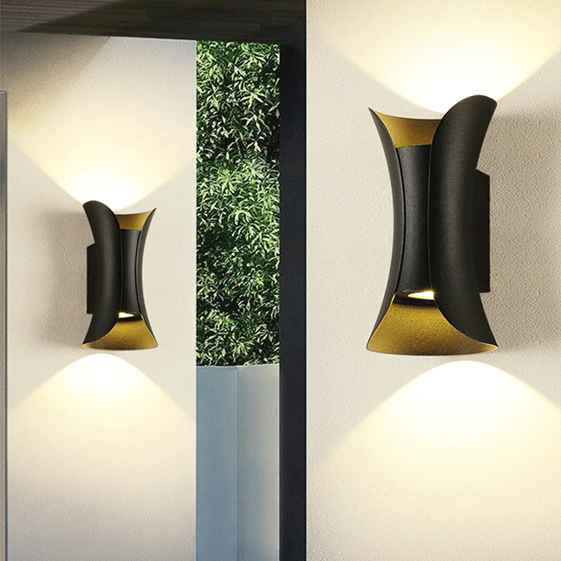 High Quality LED Outdoor Modern up and down wall lights Exterior porch mounted wall lamps 10W IP65 waterproof outside fixtures