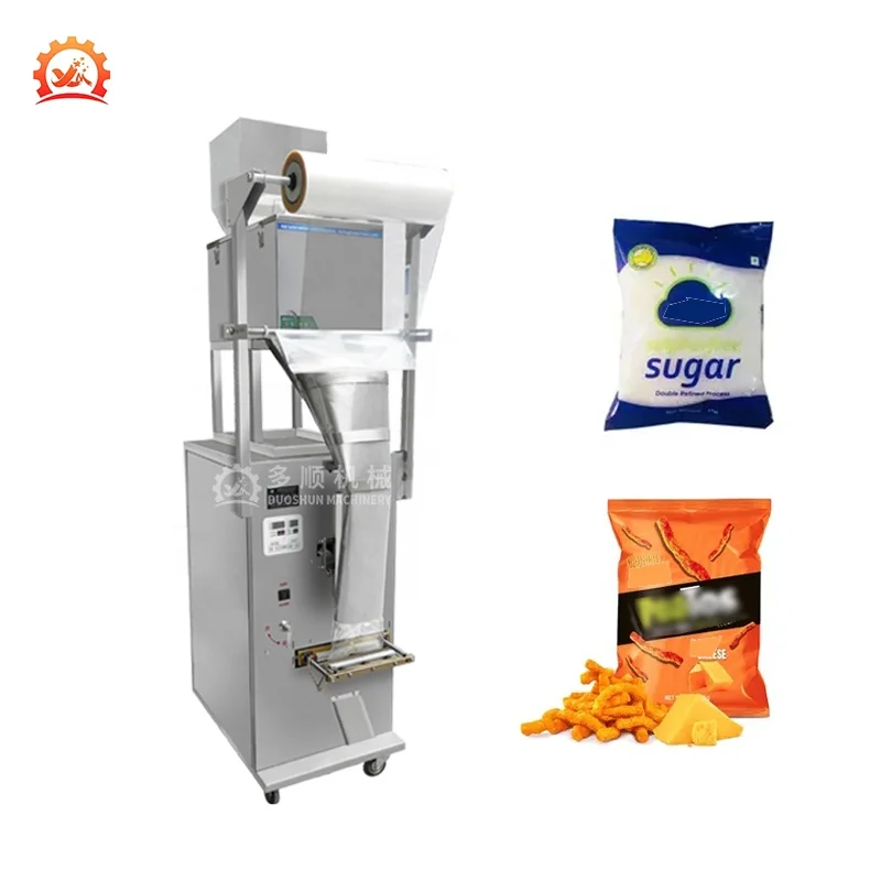 DZD-420B Back Sealing Pouch Packing Machine Potato Chips Spice Flour Pasta Soy Bean Vertical Packaging Machine