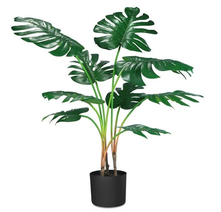 Искусственные растения для украшения дома и офиса, искусственный цветок с керамическим горшком, искусственное зеленое растение в горшке