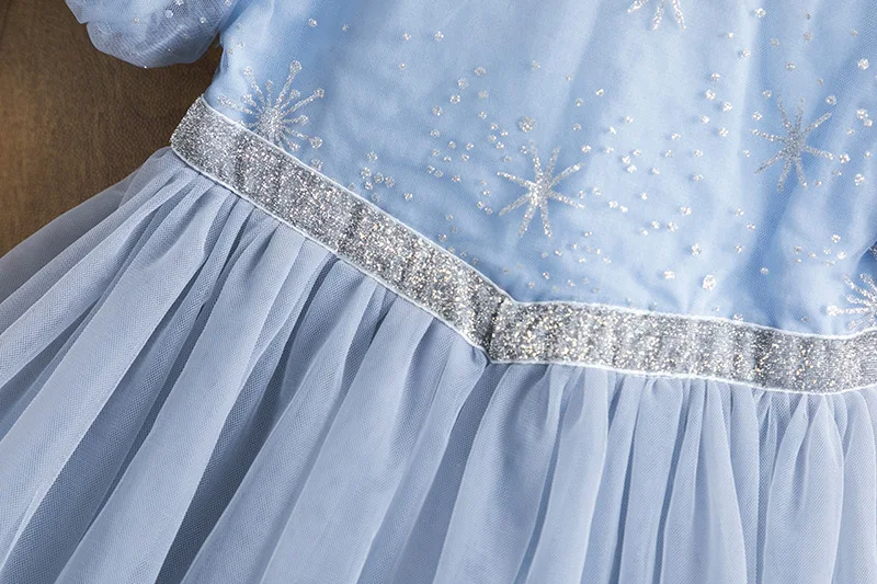 3-8 Years Cute Girl Wedding Princess Dresses Children Sequined Shiny Pageant Party Tutu Birthday Summer Casual Bow Tulle Costume