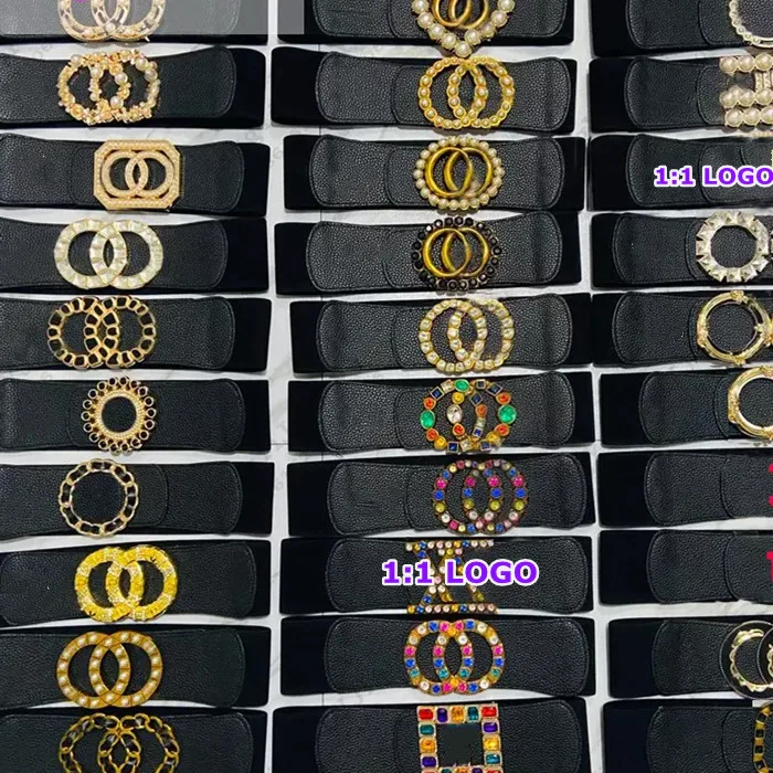Wholesale Luxury Brand Women Leather Belt Ladies Designer Stretch Waist Belt