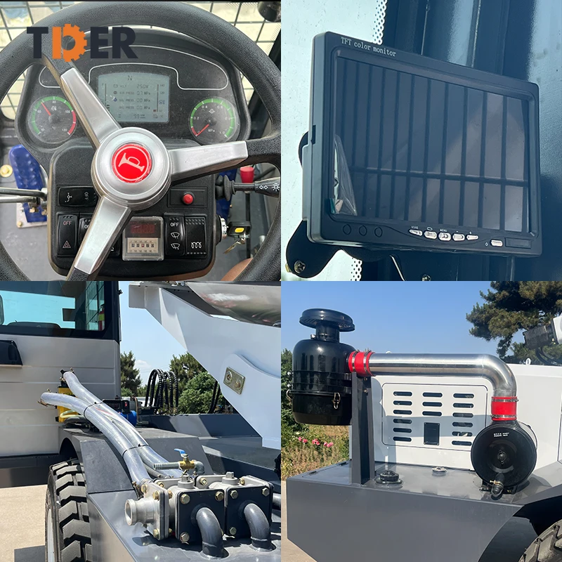 Liftsun 4 cbm cubic meters self propelled Front wheel steering self-loading concrete mixer truck