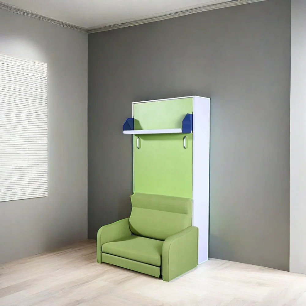 Customized Size Many Colors Choice Easy Installation Modern Hidden Folding Murphy Wall Bed With Sofa