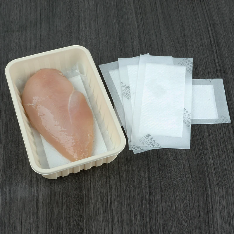Cheap Price New Fashion Good Quality Meat Absorbent Pad SAP Pulp PE Film Disposable Pad for Meat Vegetable 160*80 50ml pad