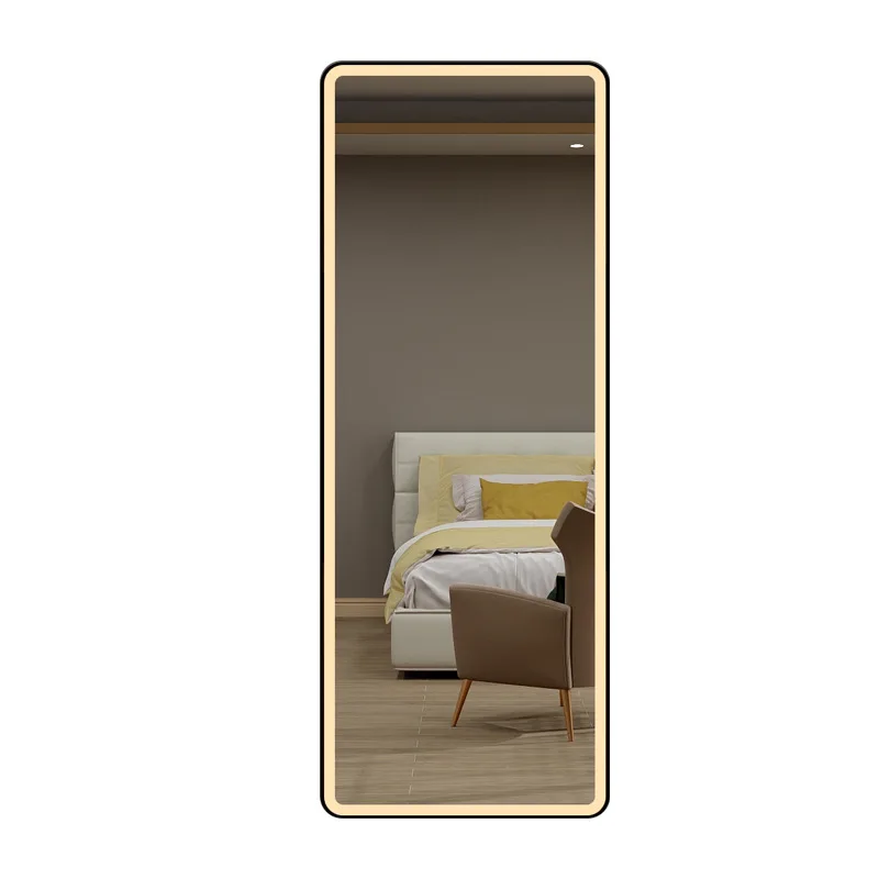 LED smart bedroom wall-mounted multi-functional high-definition full-length mirror with light
