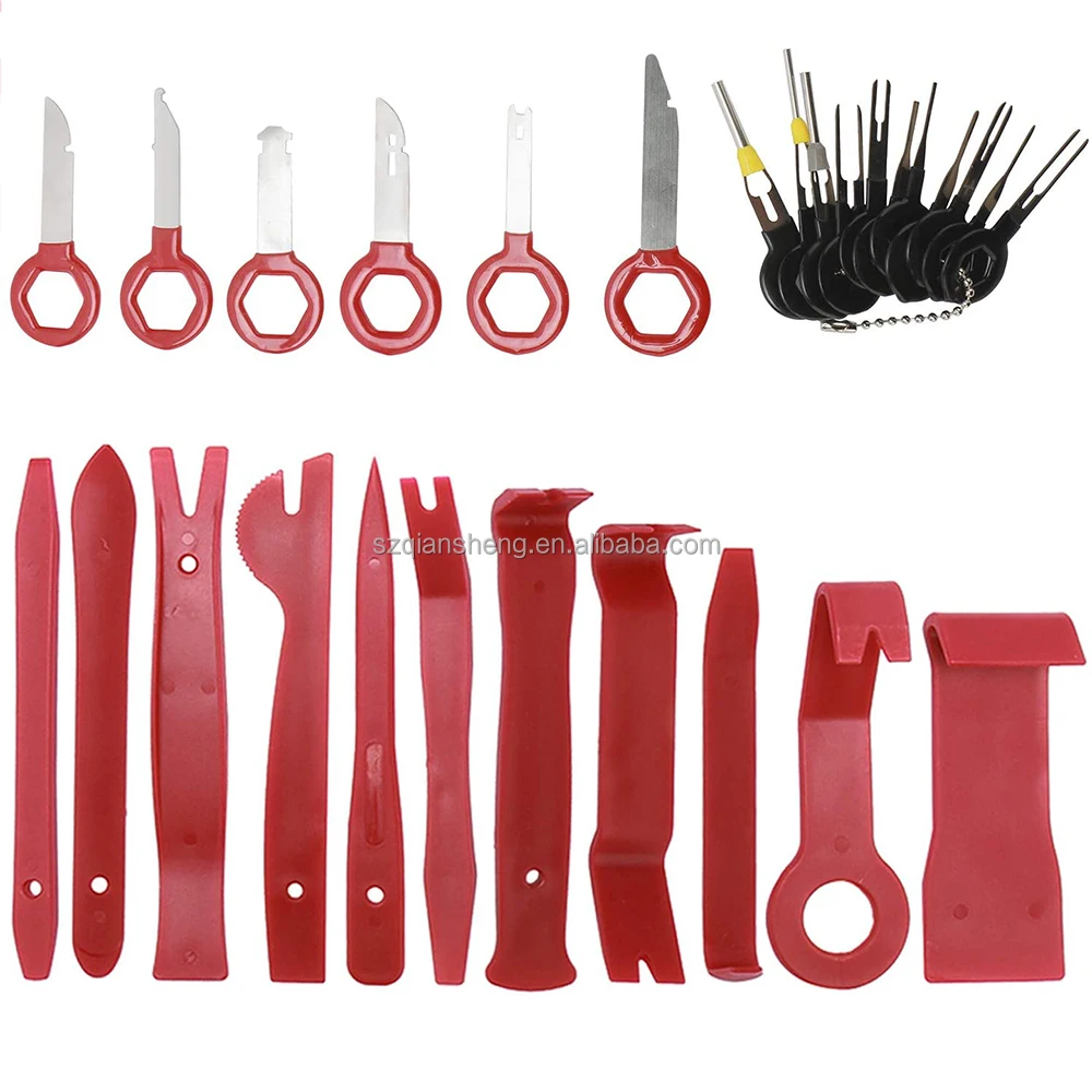 38pcs Car Dashboard Removal Set Auto Panel Audio Radio Removal Installer Repair Pry Tools Kit Fastener Removal
