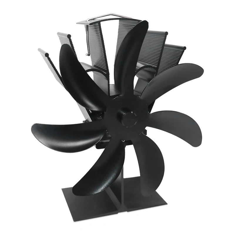 2022 New 7-Blade Fireplace Fan Ultra Quiet Heat Powered Hanging Pipe Stove Fan for Wood Burning Stove Circulating Warm air