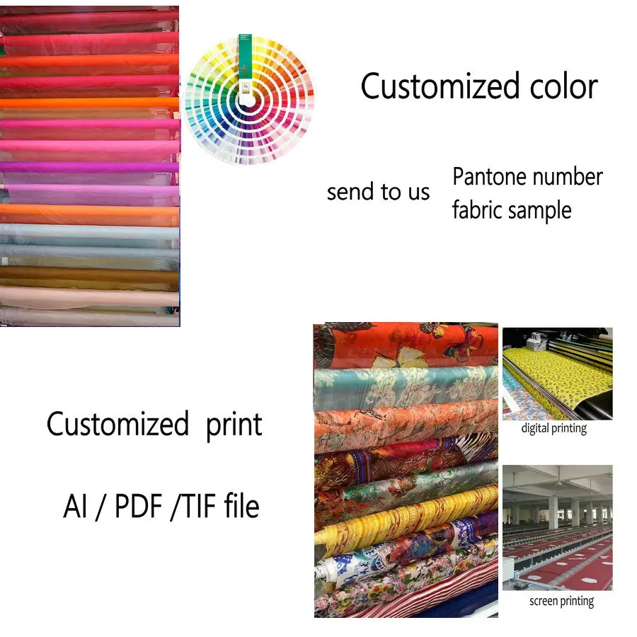 6mm 100% silk chiffon printed silk bandana silk chiffon fabric