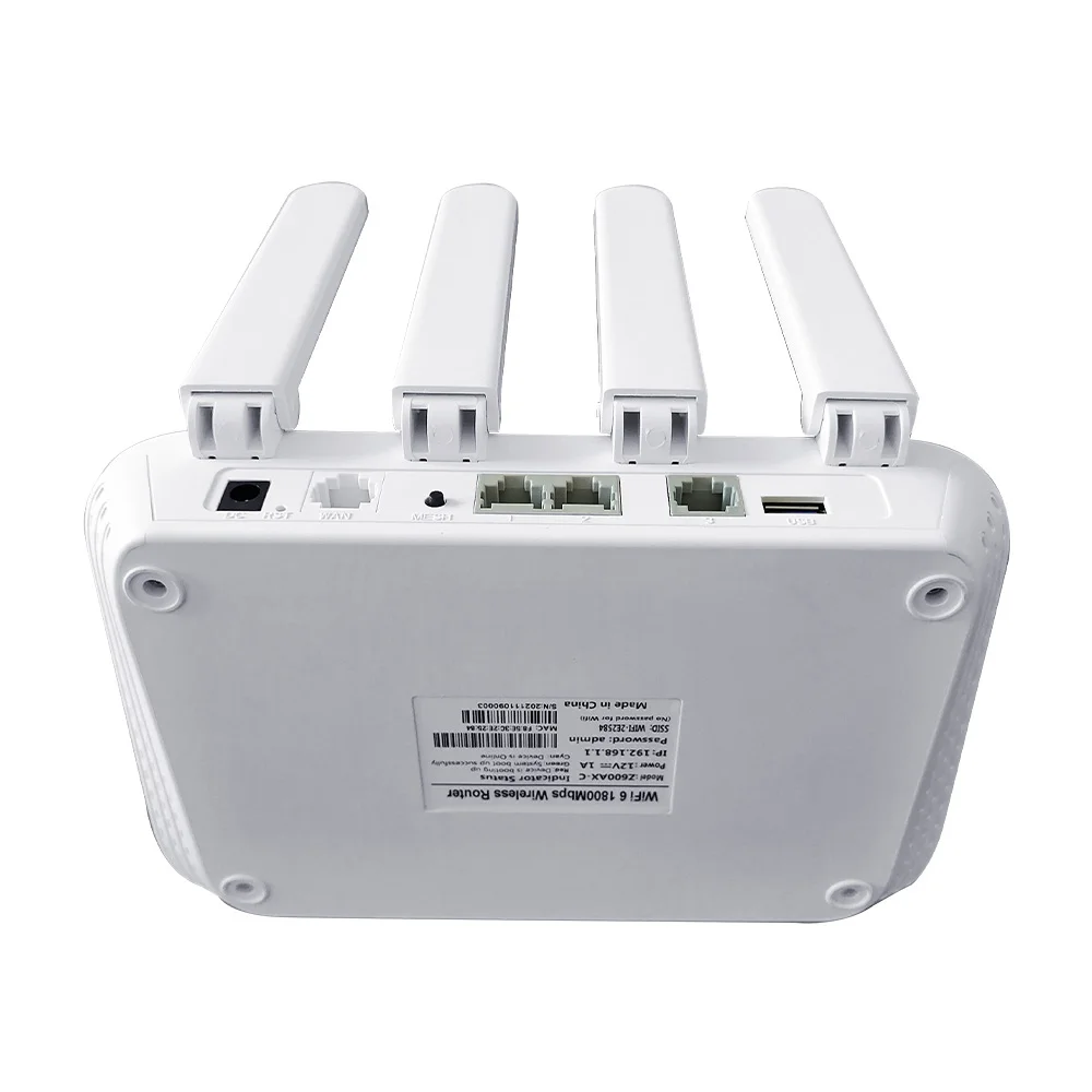 ZBT Z600AX-C Manufacturer Gigabit 1800Mbps Enterprises Wifi 6 Mesh Router