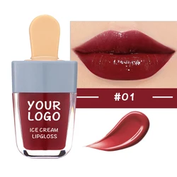 Vegan Kids Cute Lip Gloss Lasting Waterproof Ice Cream Lipgloss Glossy Lip Tint