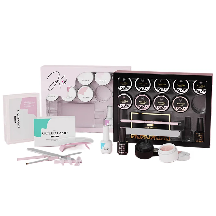Vegan Nail Gel Kit For Gel Extension Set Soak Off Acrylic Poli Gel Set Quick Building Pretty Nail Uv Nail Art