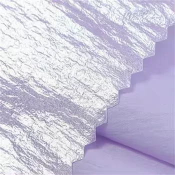 hot foil gold stamping fabric gilding fabric for down jacket  crinkly nylon taffeta