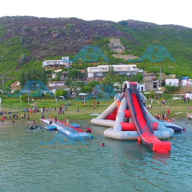 Custom Aqua Park Used Floating inflatable floating water park Water Games Jumping Bouncer gonflable water park