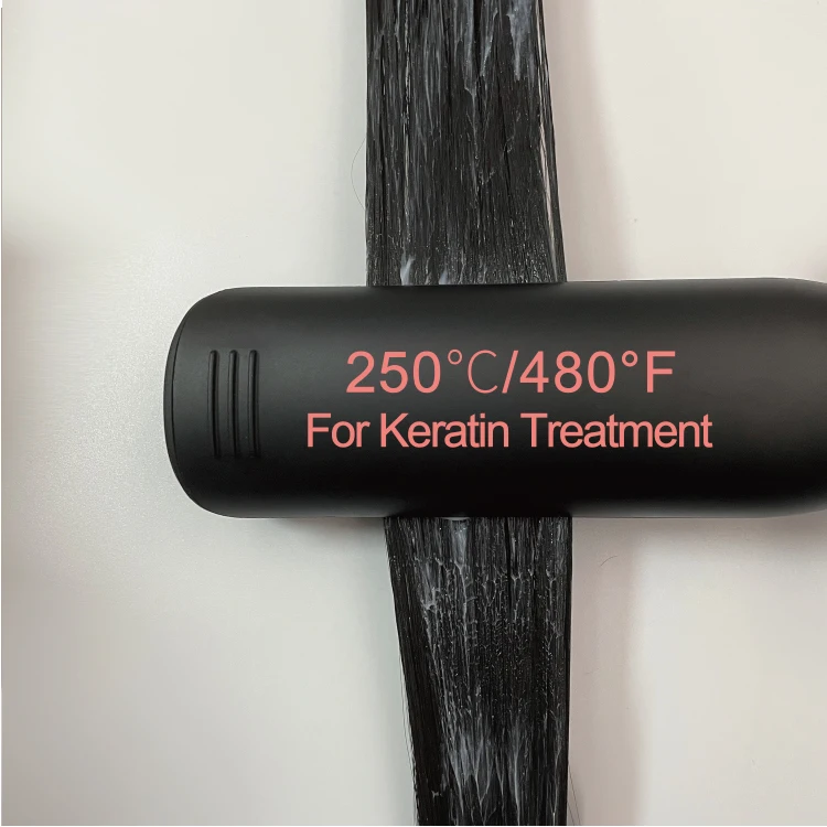 2021 Custom Best Lcd Salon High Temperature 480 degrees Flat Iron Titanium Keratin Ceramic Japanese Keratin Hair Straightener