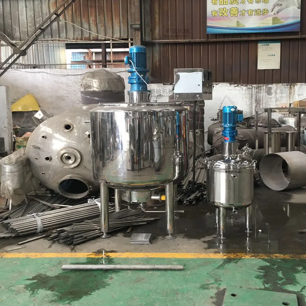 Best Price Sanitary Stainless Steel Cosmetics Production Equipment Emulsion Mixer Electric Steam Heating with Manhole