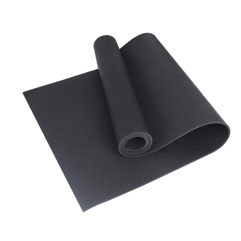 Wholesale High Density Custom Logo Eco Friendly Anti Slip Strong Grip 5mm 6mm 8mm Pvc Black Yoga Mats Yogamat