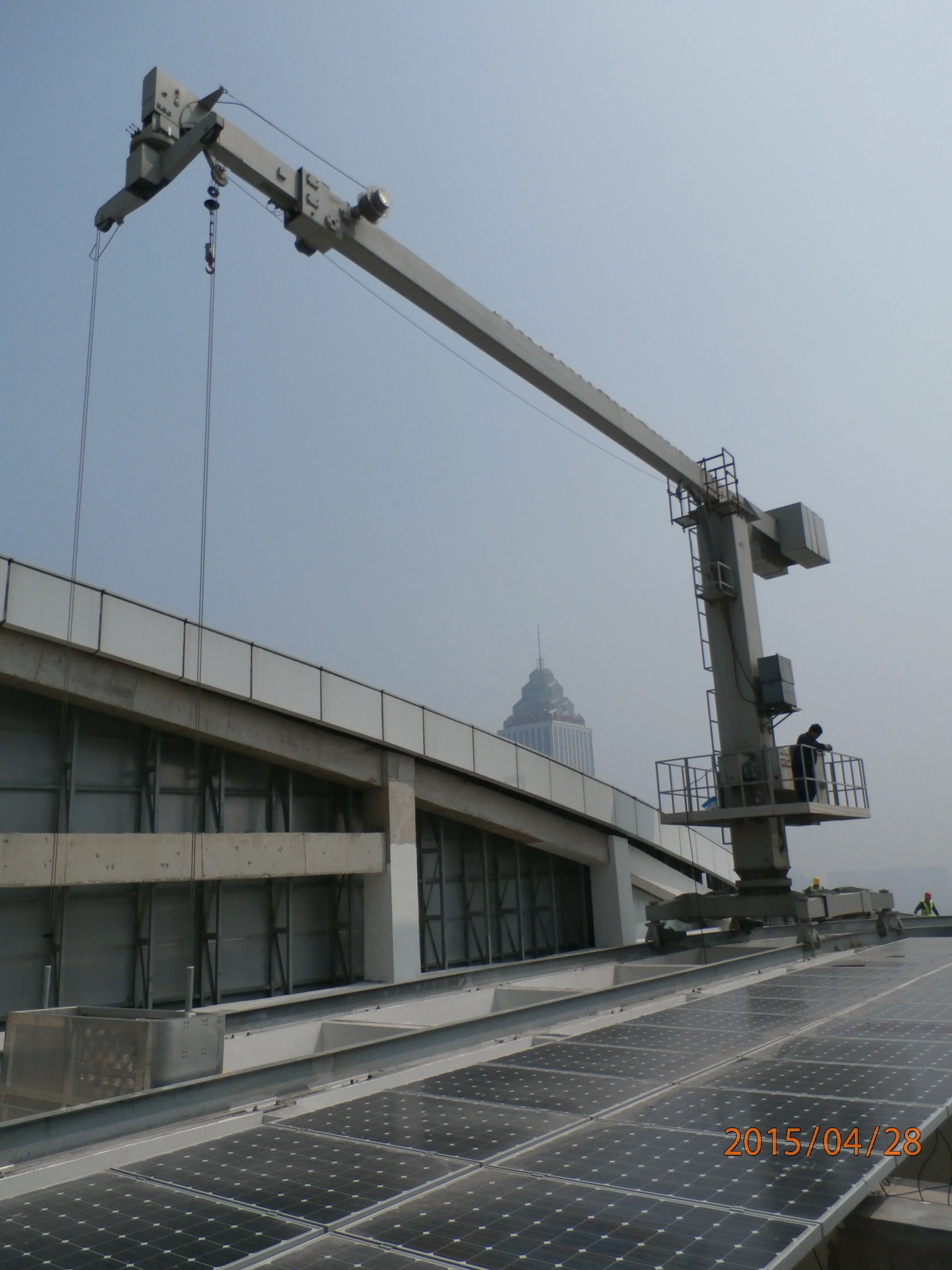 CE and EAC approved roof track bmu building maintenance unit window cleaning gondola facade cleaning cradle