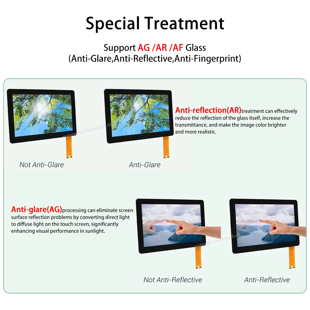 18.5 Inch Custom Size 7 to 65 Inch Capacitive Touch Screen Panel 10 Point Touch Medical Touch Screen Panel