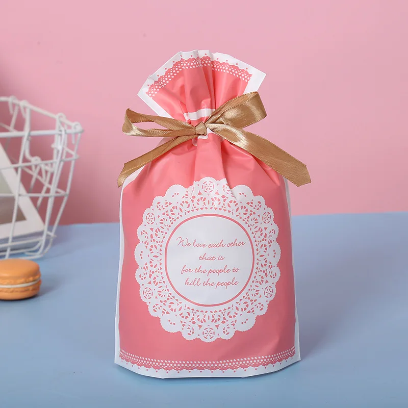 
Valentine wholesale hot sale plastic sweet bags candy baking bags cookie packing bag 