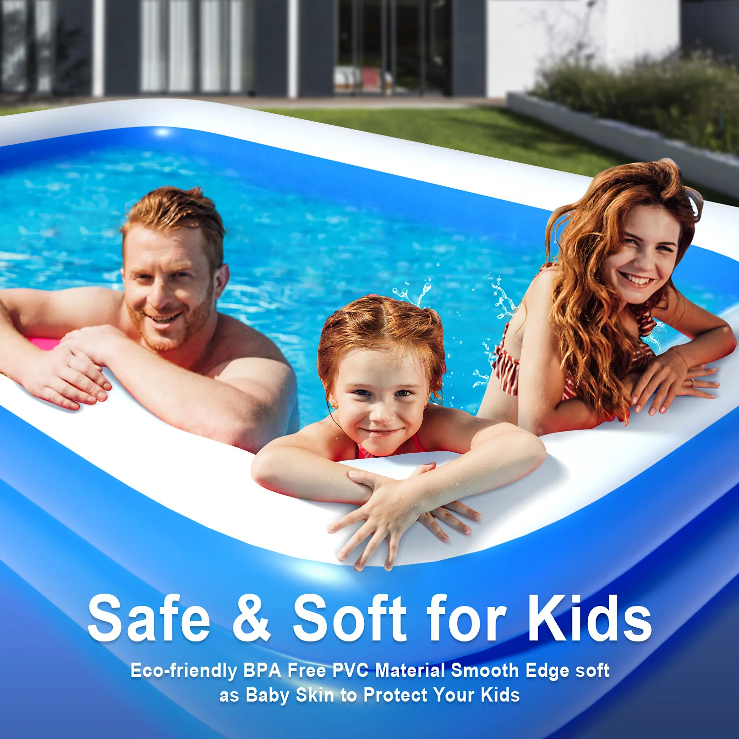 Family Kids Outdoor Swimming Thickened Fabric Portable Inflatable Swimming Pool