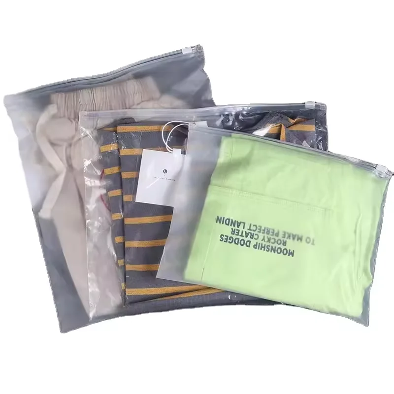Wholesale Custom Printed Logo Self Sealing Underwear Clothes Storage Plastic Zipper Packaging Bag