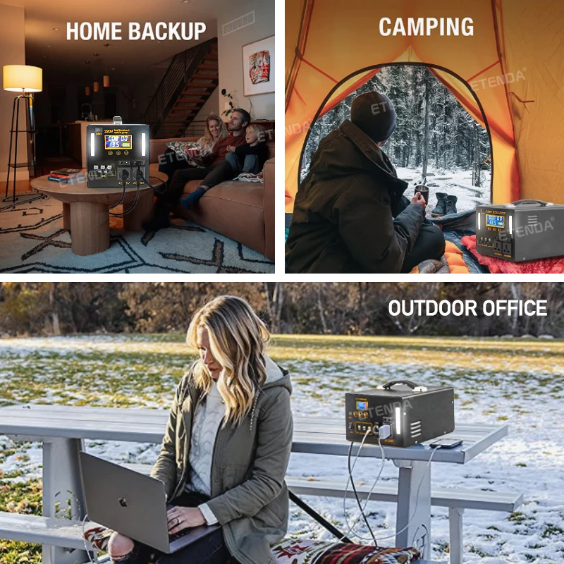 Customized 110V 220V portable power station 800w generators solar power bank 1000w portable power station with solar panel