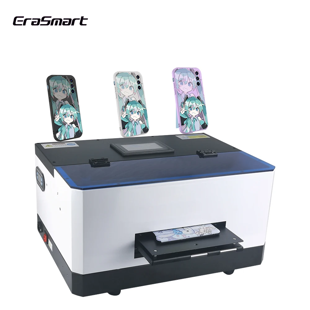 A4 UV LED Flatbed Printer Card Printer Plastic ID PVC