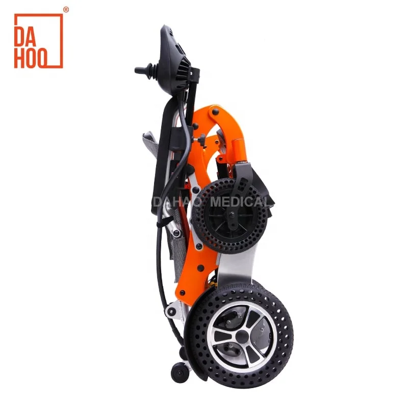 Portable Aluminum Travel Offroad Power Operated Folding Lightweight Wheel Chair Electric Wheelchair with Lithium Battery