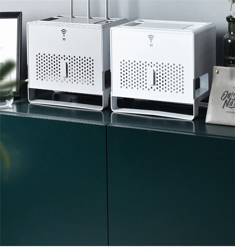 Desktop Wifi Router Storage Box Socket Wire Organizer Box