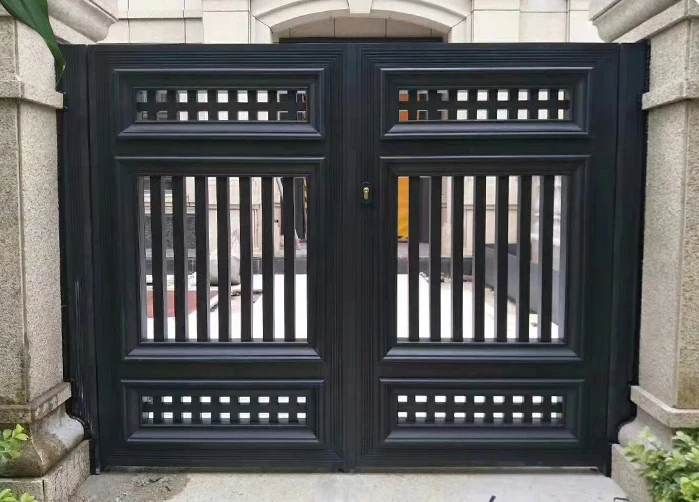 designs simple swing driveway security exterior double courtyard outdoor villa farm garden modern house aluminum fence gate