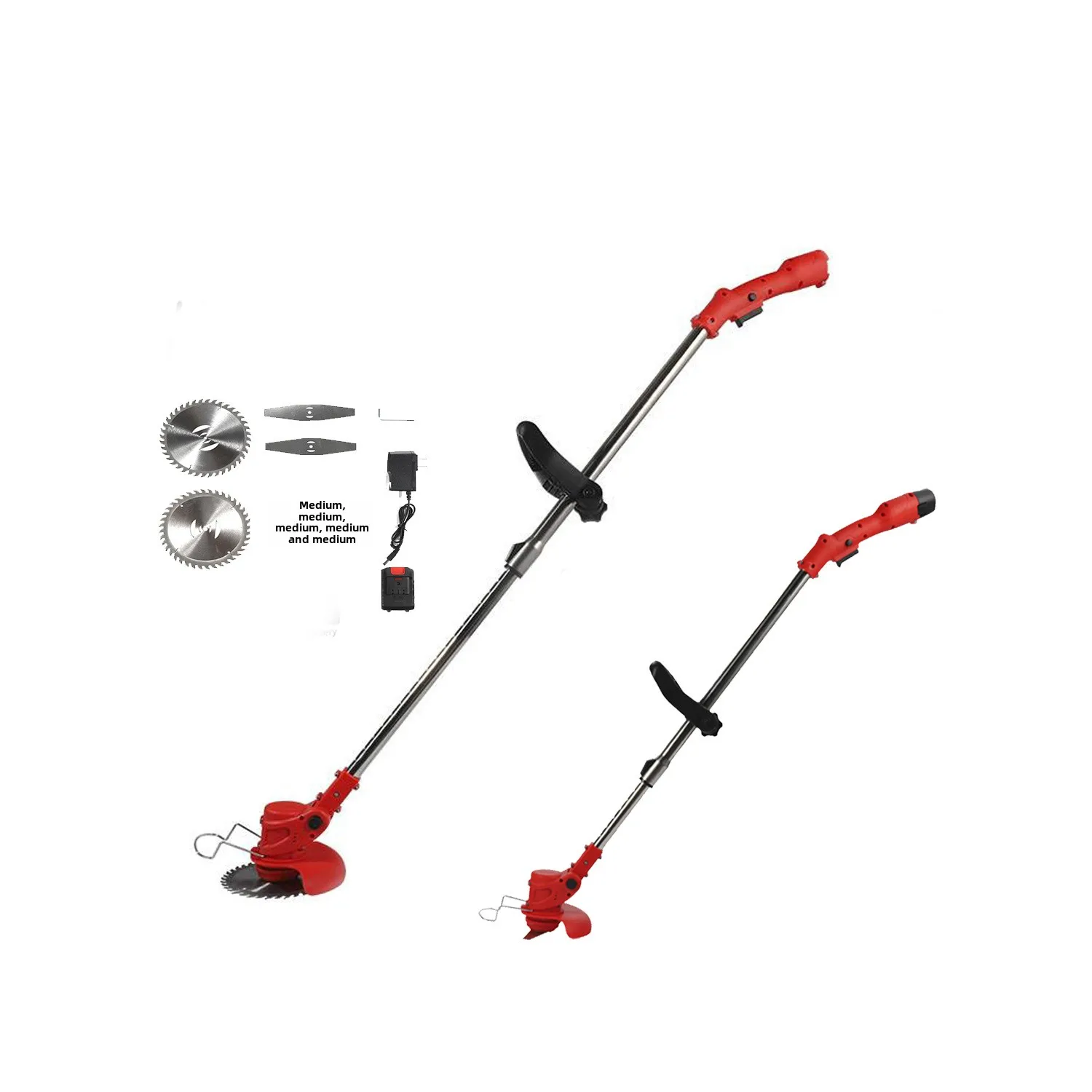 New Electric Lawn Mower with Wheels, Portable Brushless High-Power Lawn Mower, Backpack Garden Lithium Battery Lawn Mower