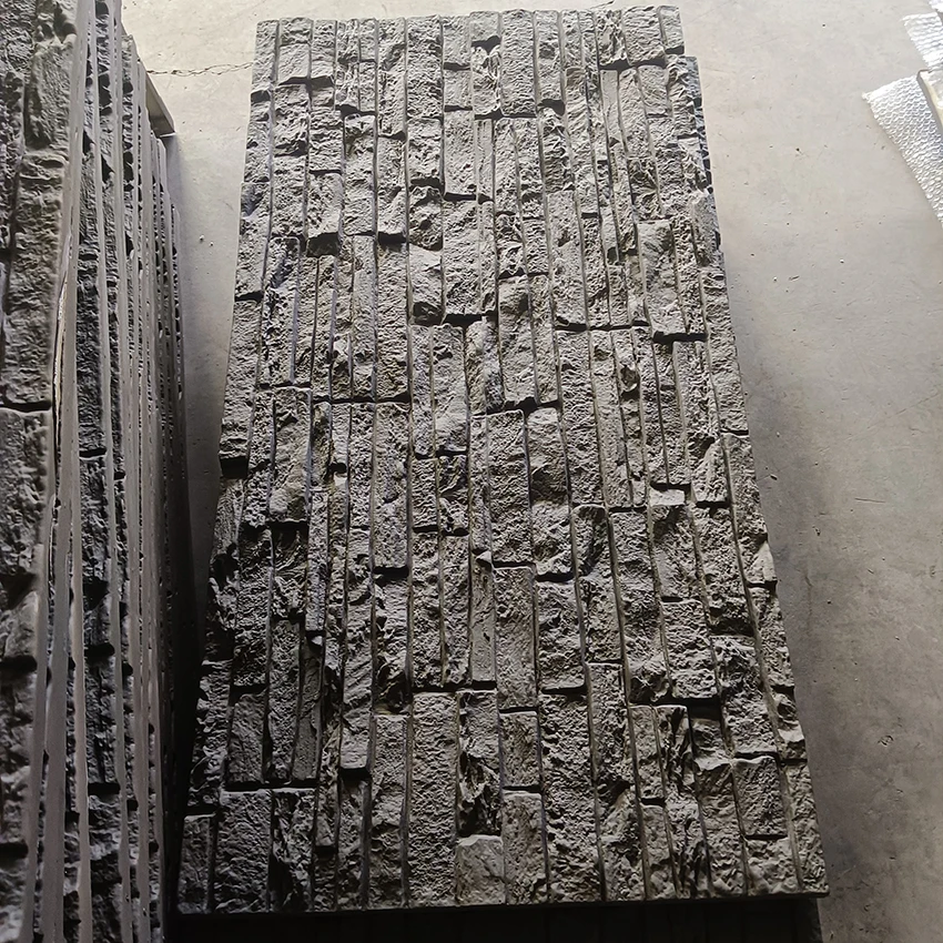 China Yansen 3D rock stone various types modern design 600*1200 PU stone wall panel