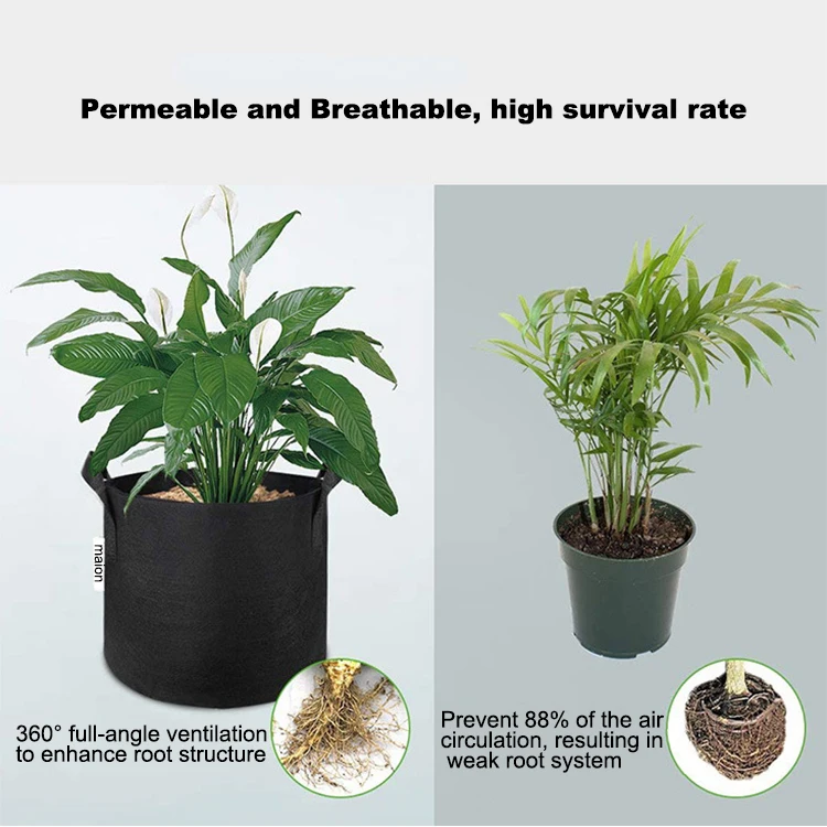 Diy Home Garden Tools 1-400 Gallon Big Plant Seedling Grow Bags Potato Strawberry Vegetable Seedling Growing Pots Plant Growth