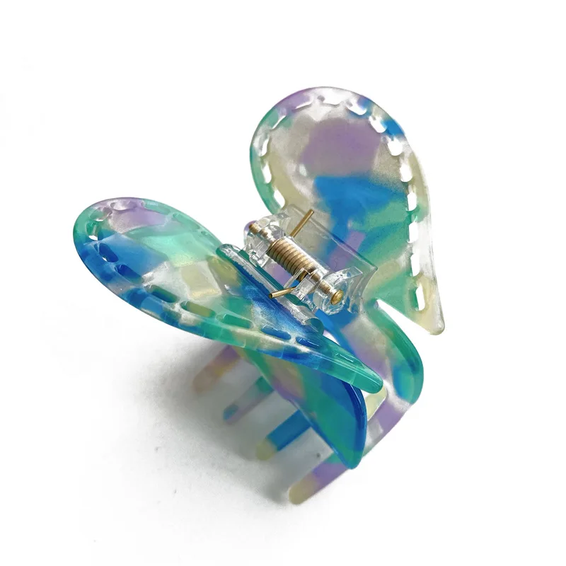 RARA  6cm New Hair Accessories  wholesale Hair Claw Clip Super Fairy Love Butterfly Hollow Acetate Woman Hair Clip and Claw