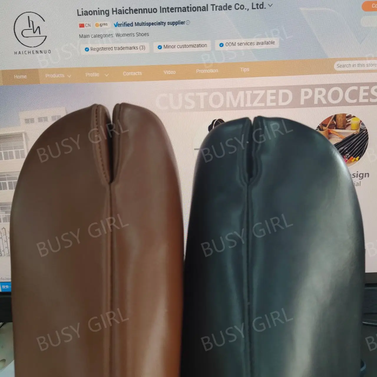 BUSY GIRL C2039  split toe shoes men women slippers mules big size 44 comfortable flat shoes for women and ladies tabi shoes