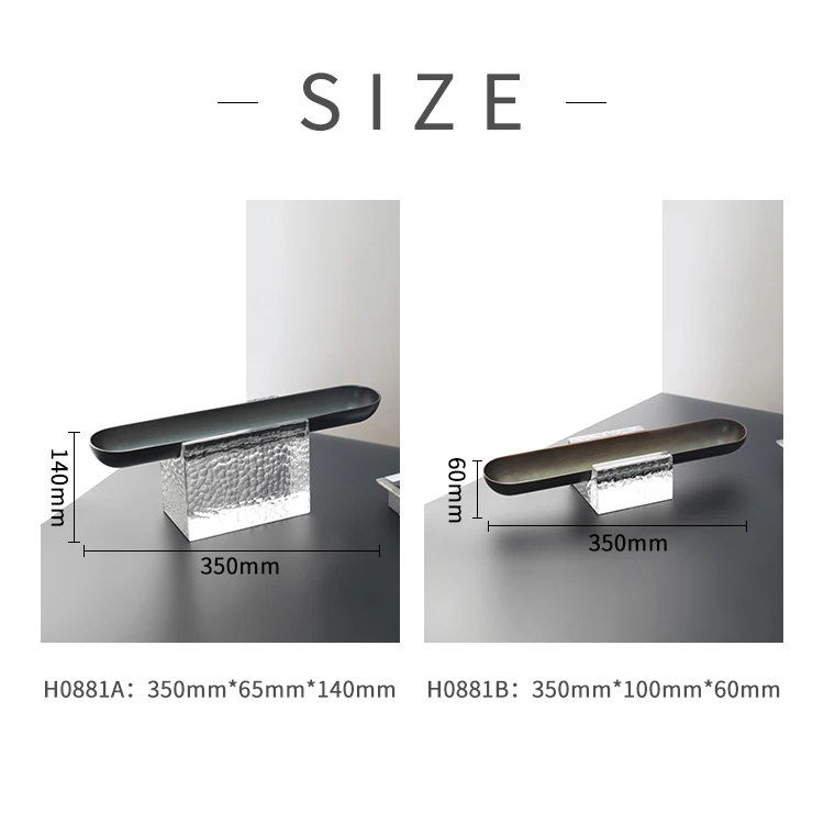 Luxury decorative metal crystal decor storage tray for home serving tray chocolate dried fruit plate