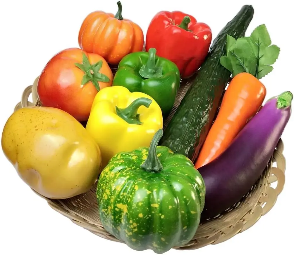 Artificial Vegetables Simulation Vegetables Decoration Kitchen Home Decor Realistic Fake Vegetables Decor Set