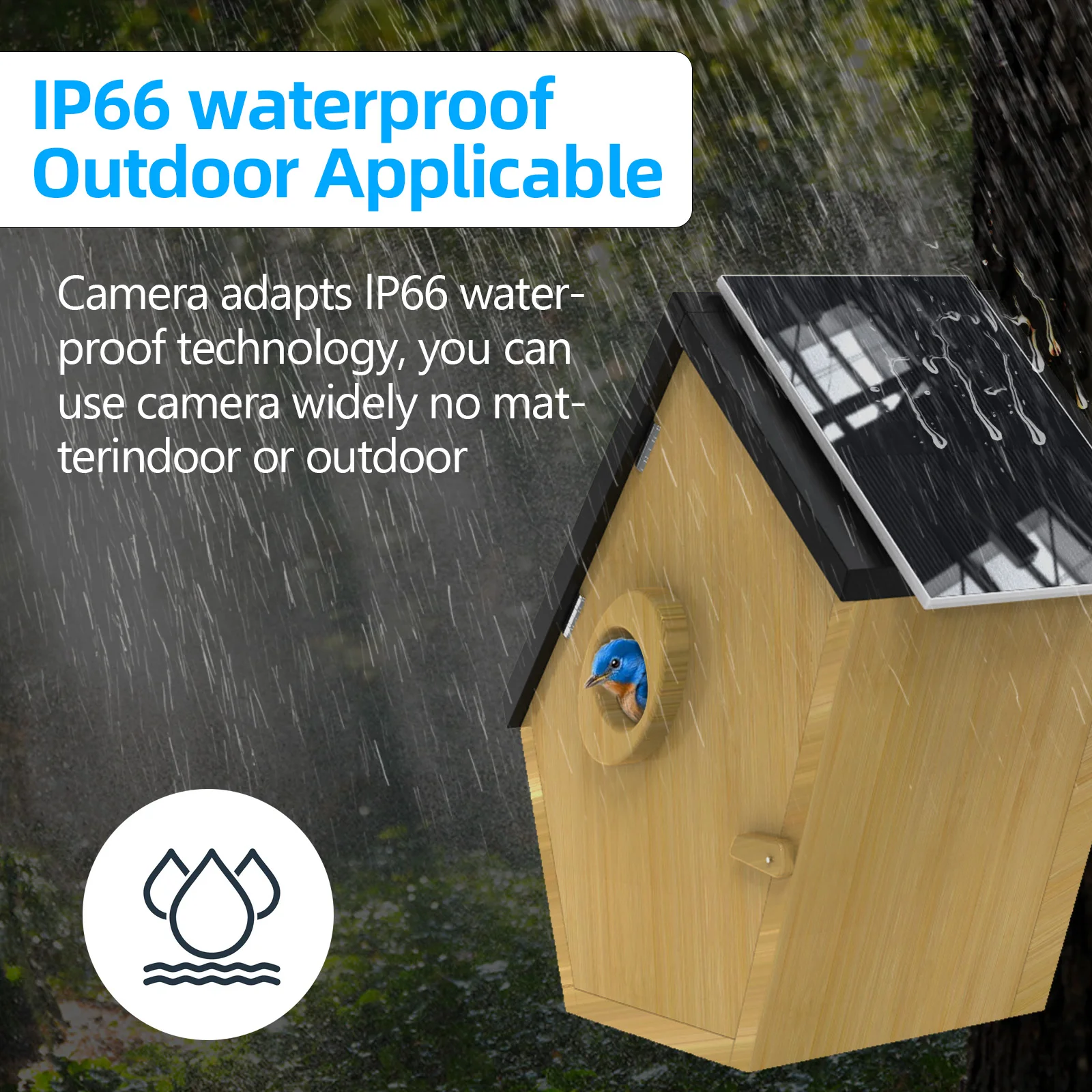 Birdhouse with HD Camera  App Notify Smart Birdhouse with Nest Auto Capture Photo & Video Birdhouse Camera for wild Bird Lovers