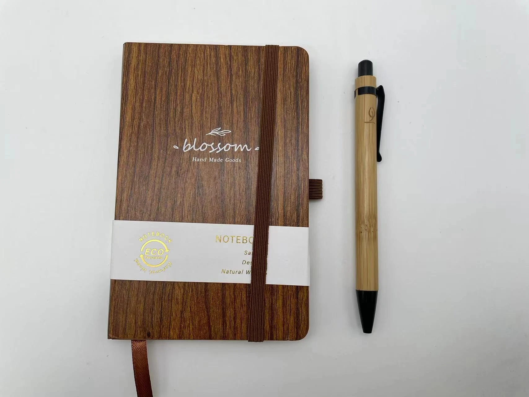 A6 notepad notebook with custom wood paper hard cover notebook for gift market