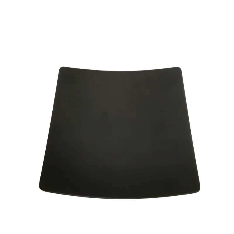 A5 Plastic melamine Black disc  frosted  tableware flat snack dish cover rice  commercial plate