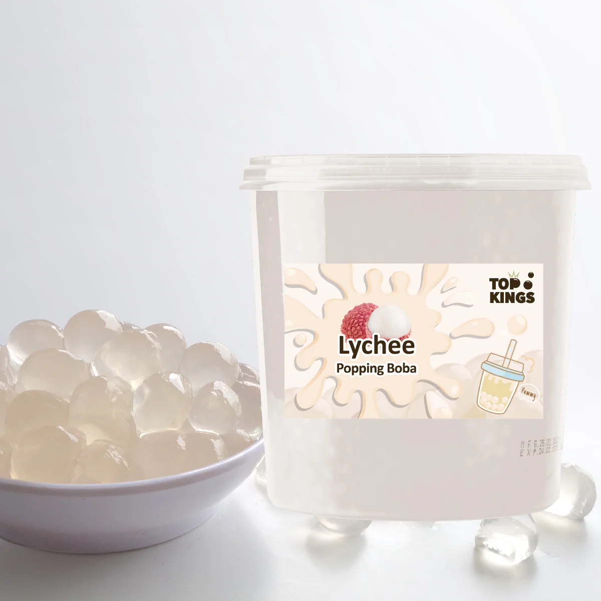 Lychee Popping Boba bubble tea pearls