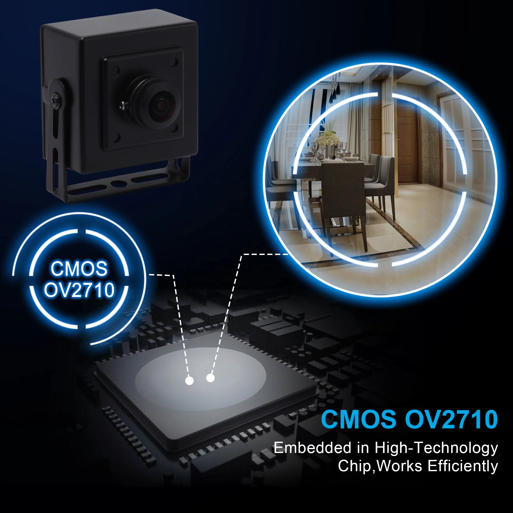  ELP 180degree Fisheye Lens Wide Angle 1080P Mini Box