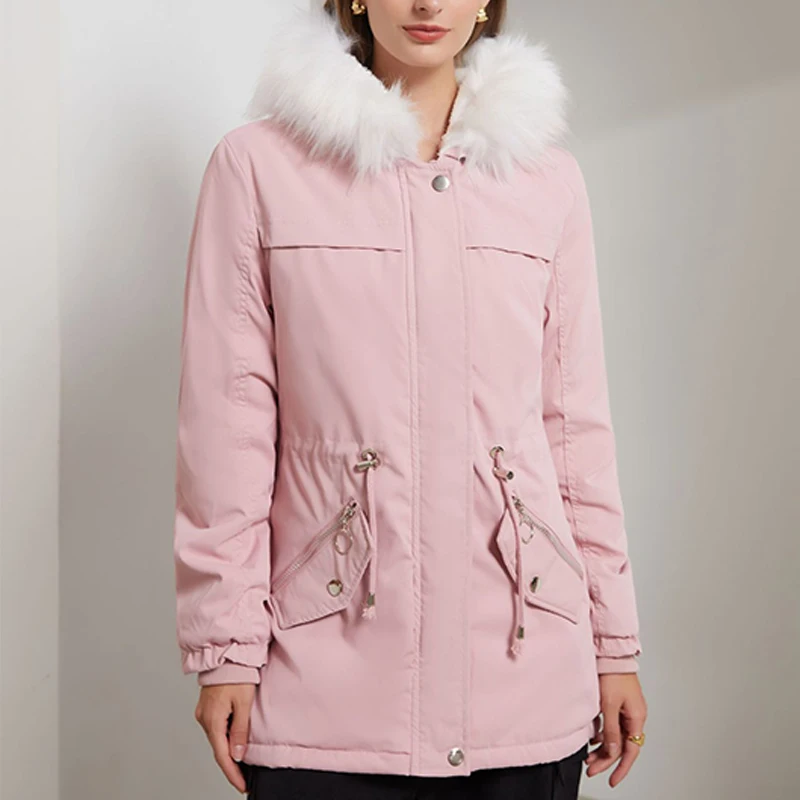 Fur Parka Women Long Coats With Fur Hoods