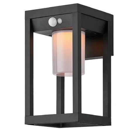 NEW Design led solar PIR pillar lamp 2000mah die aluminum wall lamp with motion sensor  dimmable portable garden light smart